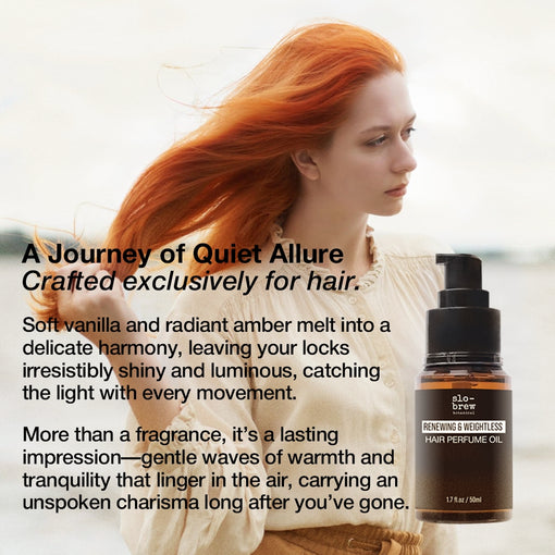 SLO-BREW Hair Perfume Oil for Silky, Weightless Shine, Long-Lasting Vanilla Fragrance